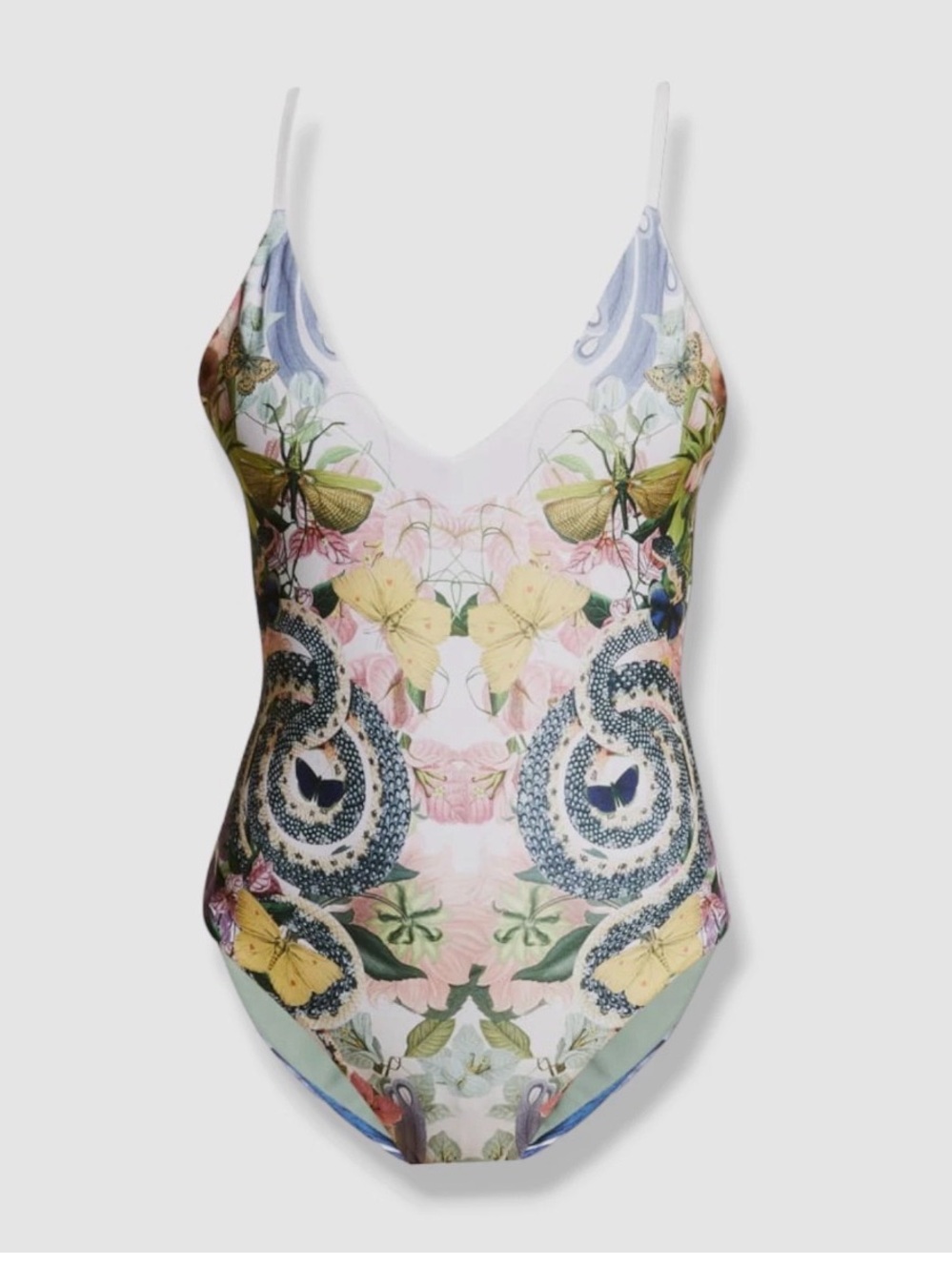 $286 Carolina K Women Green Marieta Reversible High-Cut One-Piece Swimsuit Sz S